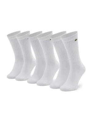 Lacoste Zestaw 3 par wysokich skarpet unisex RA4182 Biały