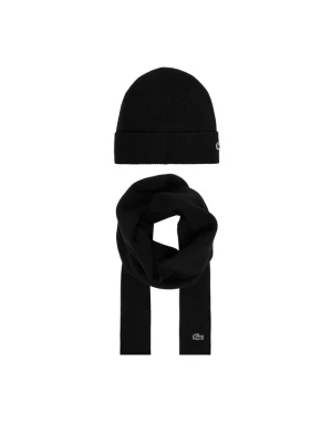 Lacoste Zestaw szalik i czapka RB5385 Czarny