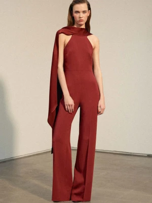 Łączony kombinezon z dekoltem halter intensywny pomarańczowy - Kobieta - - MANGO