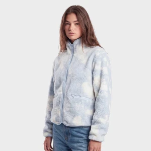 Ladies Printed Sherpa Jacket Urban Classics niebieski