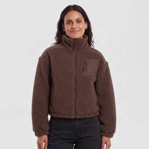 Ladies Sherpa Mix Jacket Urban Classics brązowy