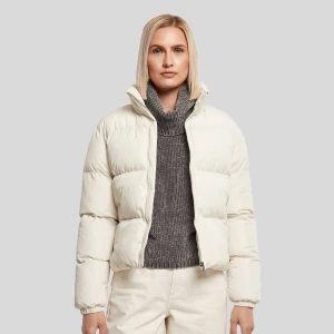 Ladies Short Puffer Jacket Urban Classics beż