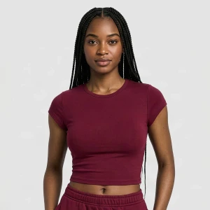 Ladies Super Slim Short Sleeve Tee Urban Classics czerwony