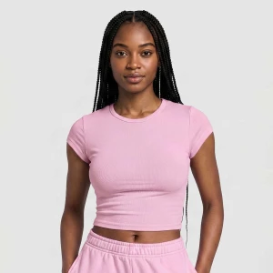Ladies Super Slim Short Sleeve Tee Urban Classics różowy