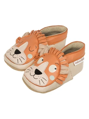 Lait et Miel Skórzane buty "Lion" w kolorze jasnobrązowym do raczkowania rozmiar: 19/20