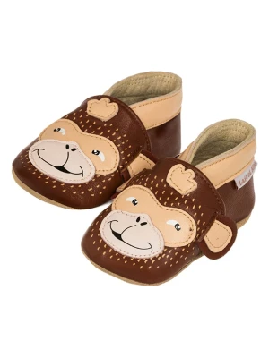 Lait et Miel Skórzane buty "Monkey" w kolorze brązowym do raczkowania rozmiar: 23/24