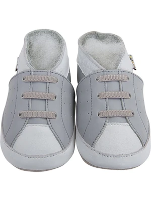 Lait et Miel Skórzane buty w kolorze szarym do raczkowania rozmiar: 27/28