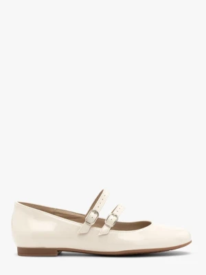 Lakierowane baleriny z dwoma paskami Ryłko