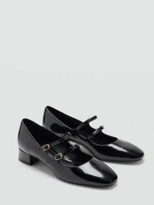 Lakierowane buty ze sprzączkami czarny - Kobieta - - MANGO