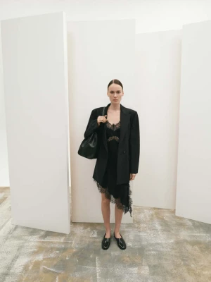 Lakierowane płaskie buty czarny - Kobieta - - MANGO