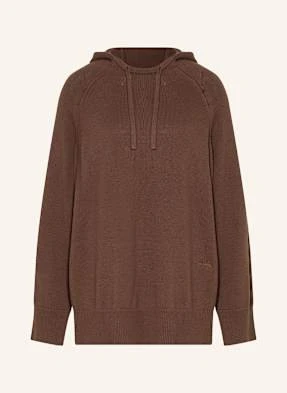 Lala Berlin Bluza Z Kapturem Z Dzianiny Kiana braun