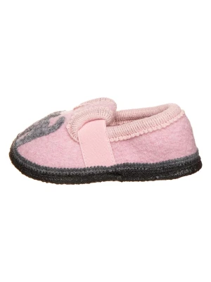 lamino Kapcie "Katze" w kolorze szaro-jasnoróżowym rozmiar: 34