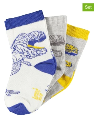 lamino Skarpety (3 pary) w kolorze szaro-białym rozmiar: 31-33