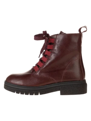 lamino Skórzane botki w kolorze czerwonym rozmiar: 35