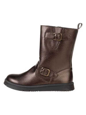 lamino Skórzane kozaki w kolorze brązowym rozmiar: 34