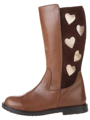 lamino Skórzane kozaki w kolorze jasnobrązowym rozmiar: 39