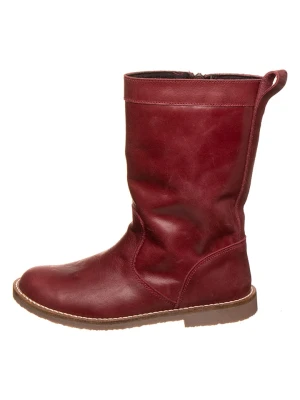 lamino Skórzane kozaki zimowe w kolorze czerwonym rozmiar: 36