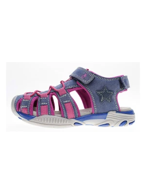 lamino Skórzane półsandały w kolorze niebiesko-jasnoróżowym rozmiar: 34