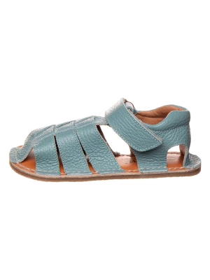lamino Skórzane sandały w kolorze błękitnym do chodzenia na boso rozmiar: 21