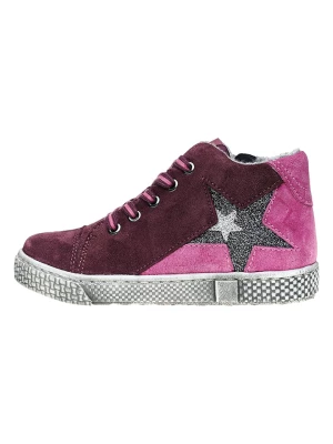 lamino Skórzane sneakersy w kolorze fioletowym rozmiar: 32