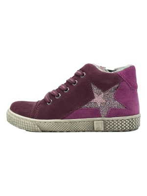 lamino Skórzane sneakersy w kolorze fioletowym rozmiar: 33