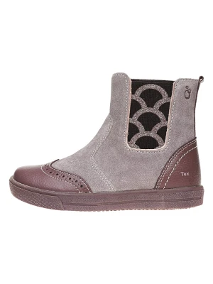 lamino Skórzane sztyblety w kolorze szaroróżowym rozmiar: 36