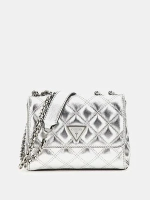 Laminowana Mini Torebka Crossbody Model Giully Guess