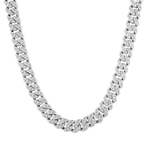 Łańcuszek ICED STUFF Diamond Cuban Link Białe złoto