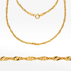 Łańcuszek ze złota singapur pełny Filipowicz