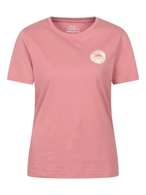Landscape damski t-shirt z krótkim rękawem i nadrukiem - Pink Mountain Warehouse