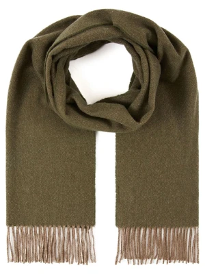 Lanerossi Wełniany szal "Turati" w kolorze ciemnozielonym - 190 x 30 cm rozmiar: onesize