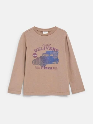 Langarmshirt mit Artwork s.Oliver brązowy