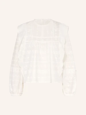 Lanius Bluzka Z Koronką I Falbanami weiss