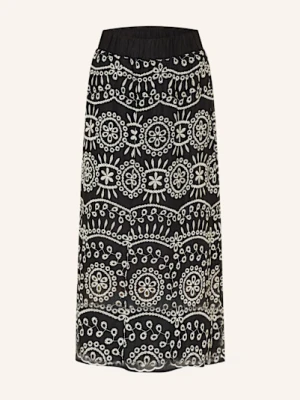 Lanius Spódnica Z Dziurkowanej Koronki schwarz