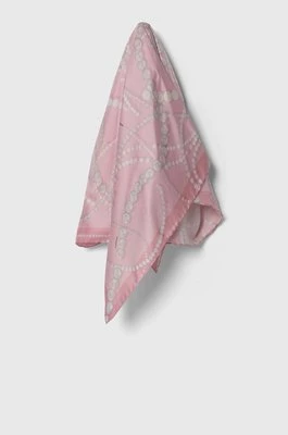 Lanvin apaszka jedwabna kolor różowy wzorzysta 6L9090.SR556