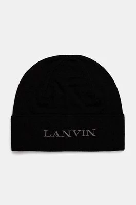 Lanvin czapka wełniana kolor czarny wełniana 6LCAPP.U7712