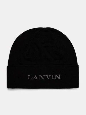 Lanvin czapka wełniana kolor czarny wełniana 6LCAPP.U7712