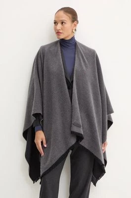 Lanvin poncho wełniane kolor szary 6LPONC.U7796