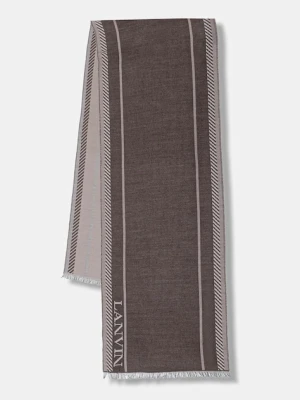 Lanvin szalik z dodatkiem wełny damski kolor beżowy 710009280