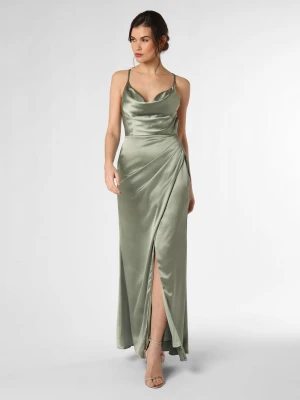 Laona Damska sukienka wieczorowa Kobiety Satyna zielony jednolity,