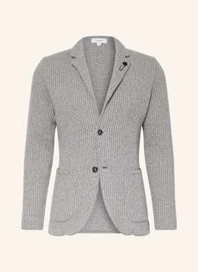 Lardini Marynarka Dzianinowa Extra Slim Fit Z Kaszmiru grau