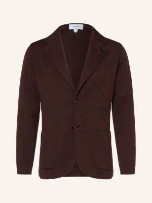 Lardini Marynarka Z Dzianiny Extra Slim Fit rot CIEMNOBRĄZOWY