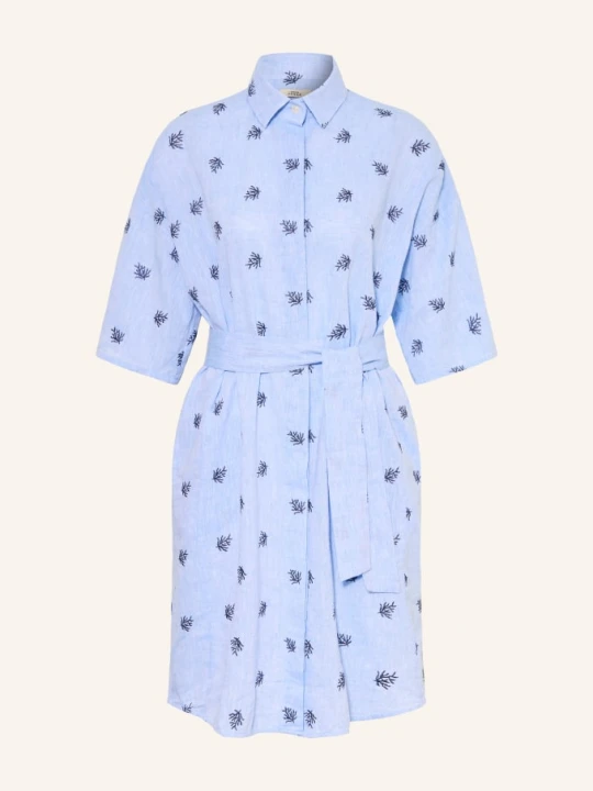 Zdjęcie produktu 0039 Italy Sukienka Koszulowa Derby Z Lnu blau