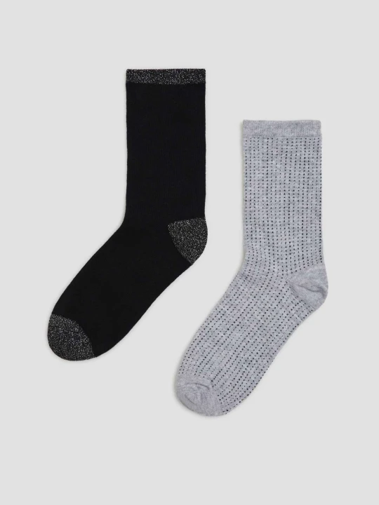 Zdjęcie produktu 2 pack skarpet z metaliczną nitką Moodo