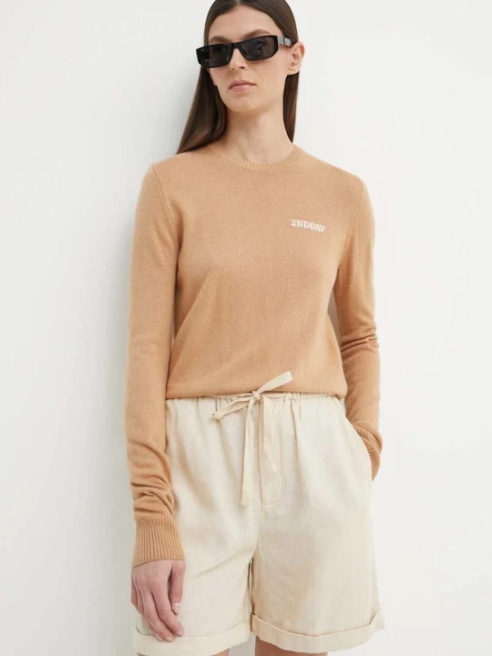 Zdjęcie produktu 2NDDAY sweter z domieszką wełny Lance 2ND Lance TT - Soft Wool Blen brązowy