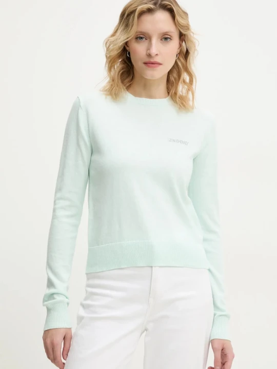 Zdjęcie produktu 2NDDAY sweter z domieszką wełny Lance turkusowy