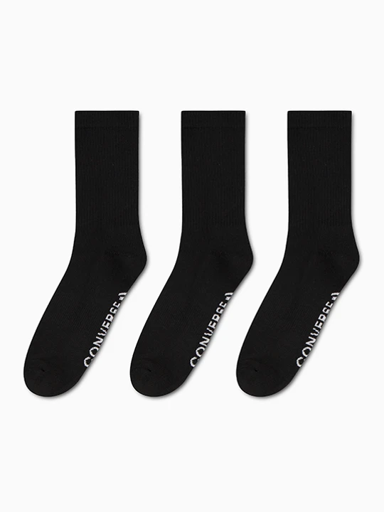 Zdjęcie produktu 3-Pack Wordmark Half-Crew Socks Converse Czarny