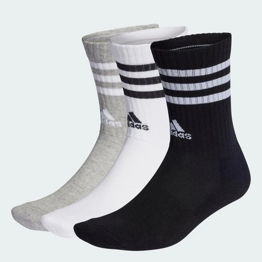 Zdjęcie produktu 3-Stripes Cushioned Crew Socks 3 Pairs Adidas szary