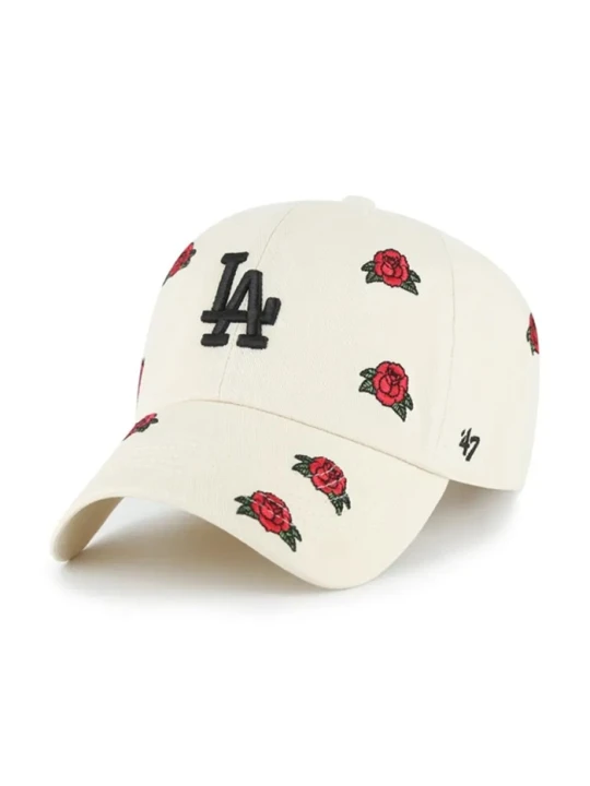 Zdjęcie produktu 47 brand czapka z daszkiem bawełniana MLB Los Angeles Dodgers beżowy