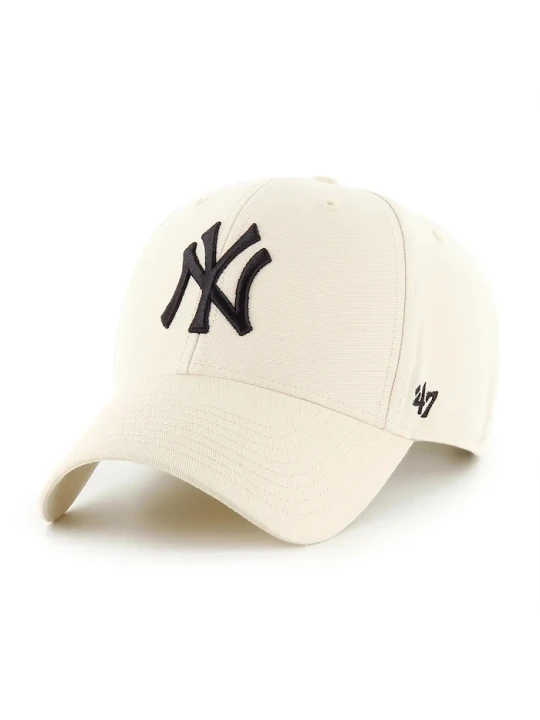 Zdjęcie produktu 47 brand czapka z daszkiem bawełniana MLB New York Yankees beżowy